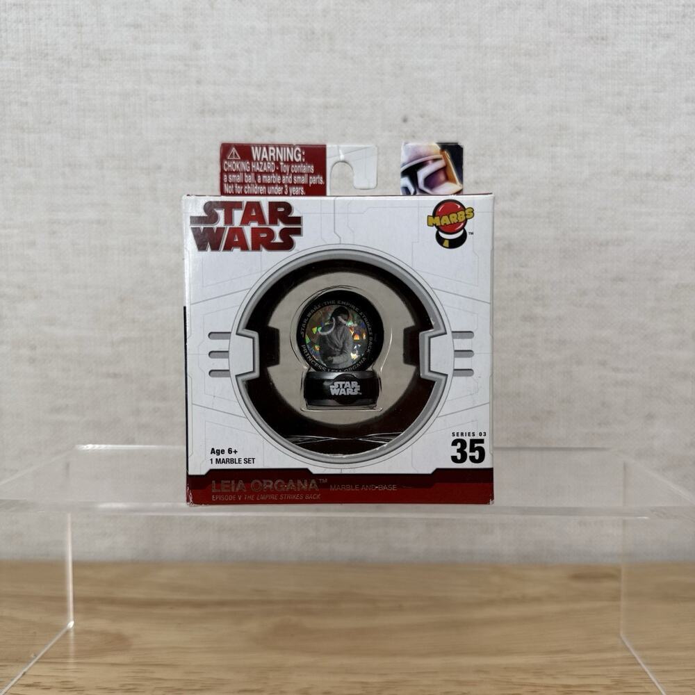 Star Wars Marbs Leia Organa #35 The Empire Strikes Back Marble + Base NIB